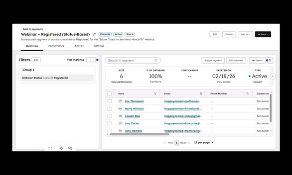 Segmentation (Status-Based)