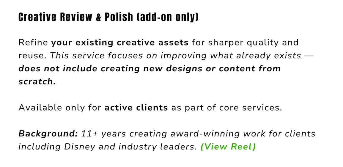 Creative Review